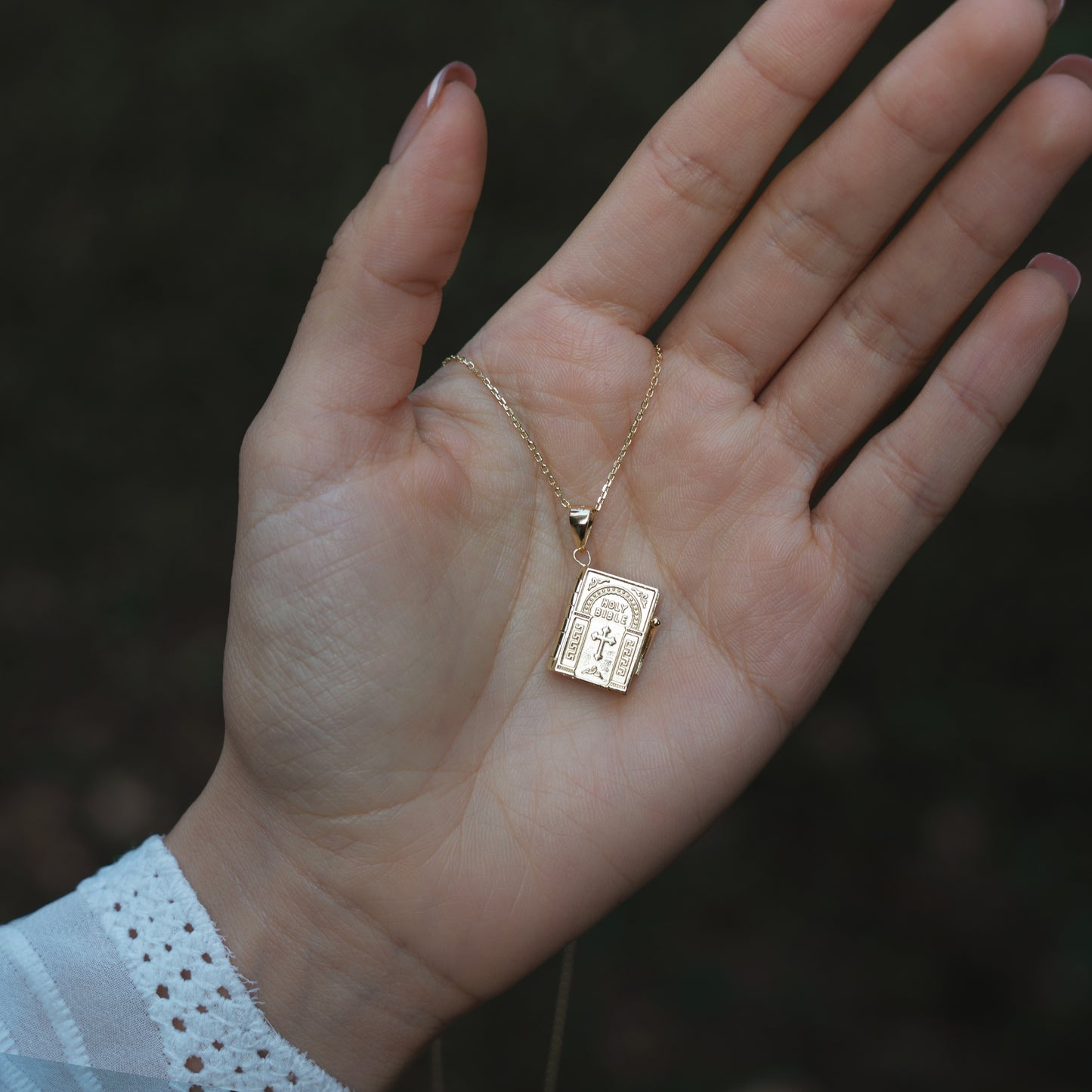 Claudia Prayer Book Pendant Necklace