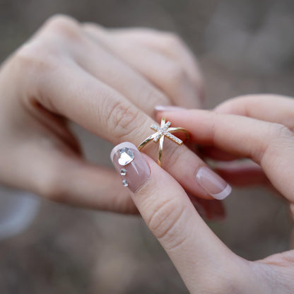 Keturah Crossover Cross Ring