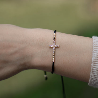 Damaris Adjustable Cross Bracelet