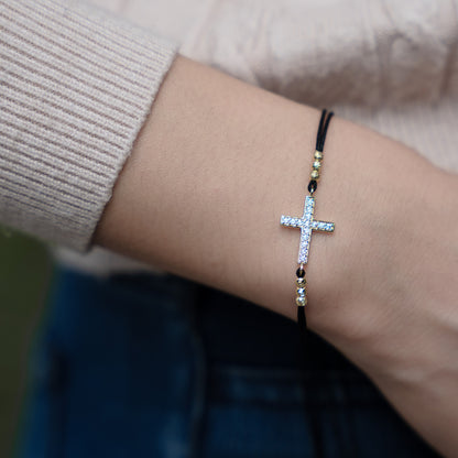 Damaris Adjustable Cross Bracelet