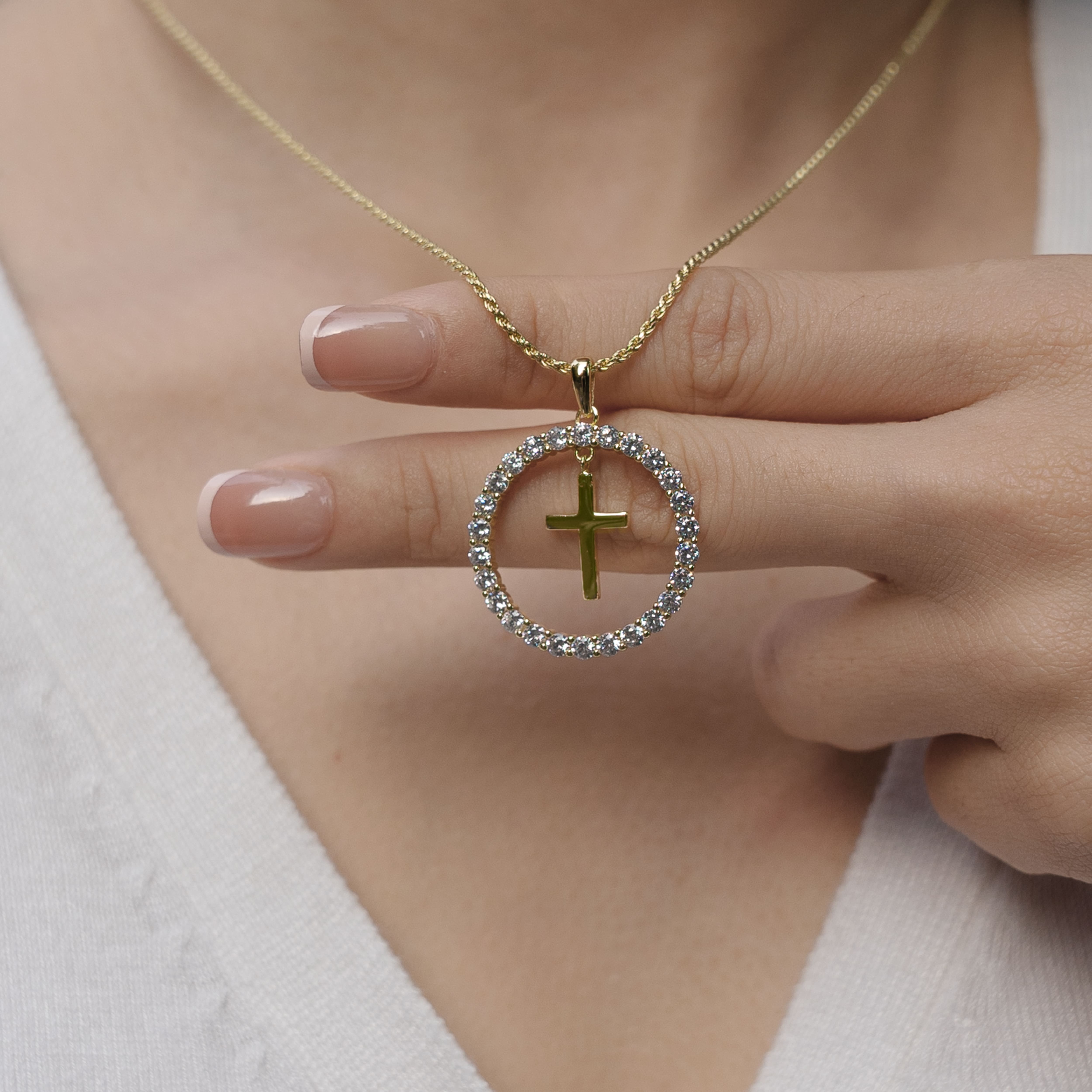 Deborah Circle of Life Cross Necklace