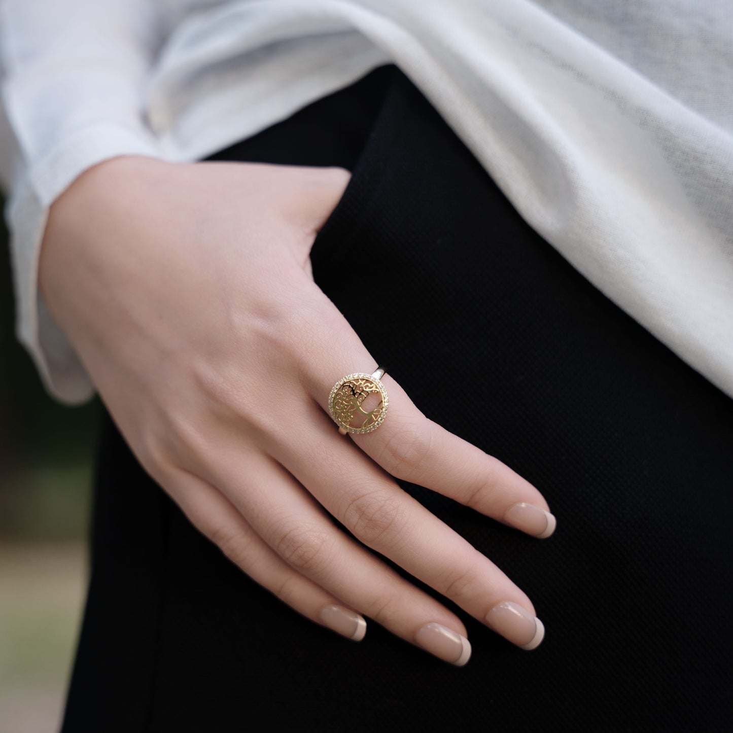 Sapphira Tree of Life Ring