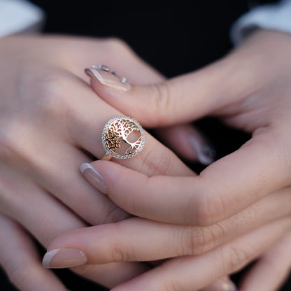 Sapphira Tree of Life Ring