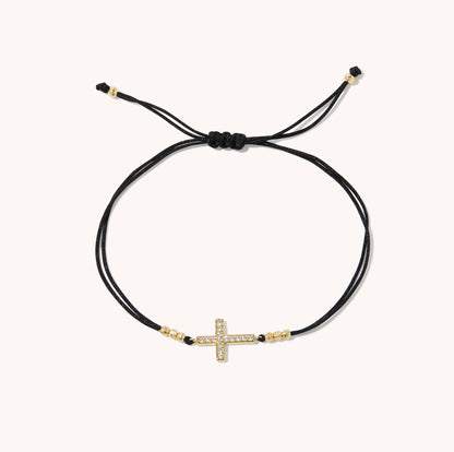 Damaris Adjustable Cross Bracelet