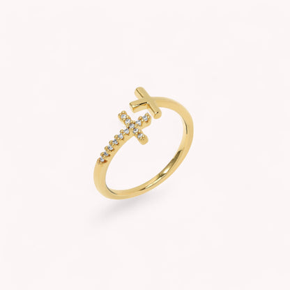 The My Lord & I Cross Ring (Adjustable)